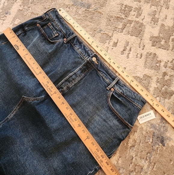 NWT Old Navy Denim Jean Skirt Front Slit Button Fly Women's Plus Size 22 - Picture 14 of 16